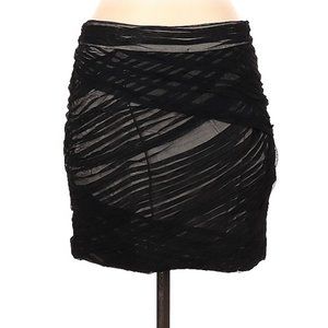 NWT Armani Exchange Size 6 Black and Cream Mini Skirt